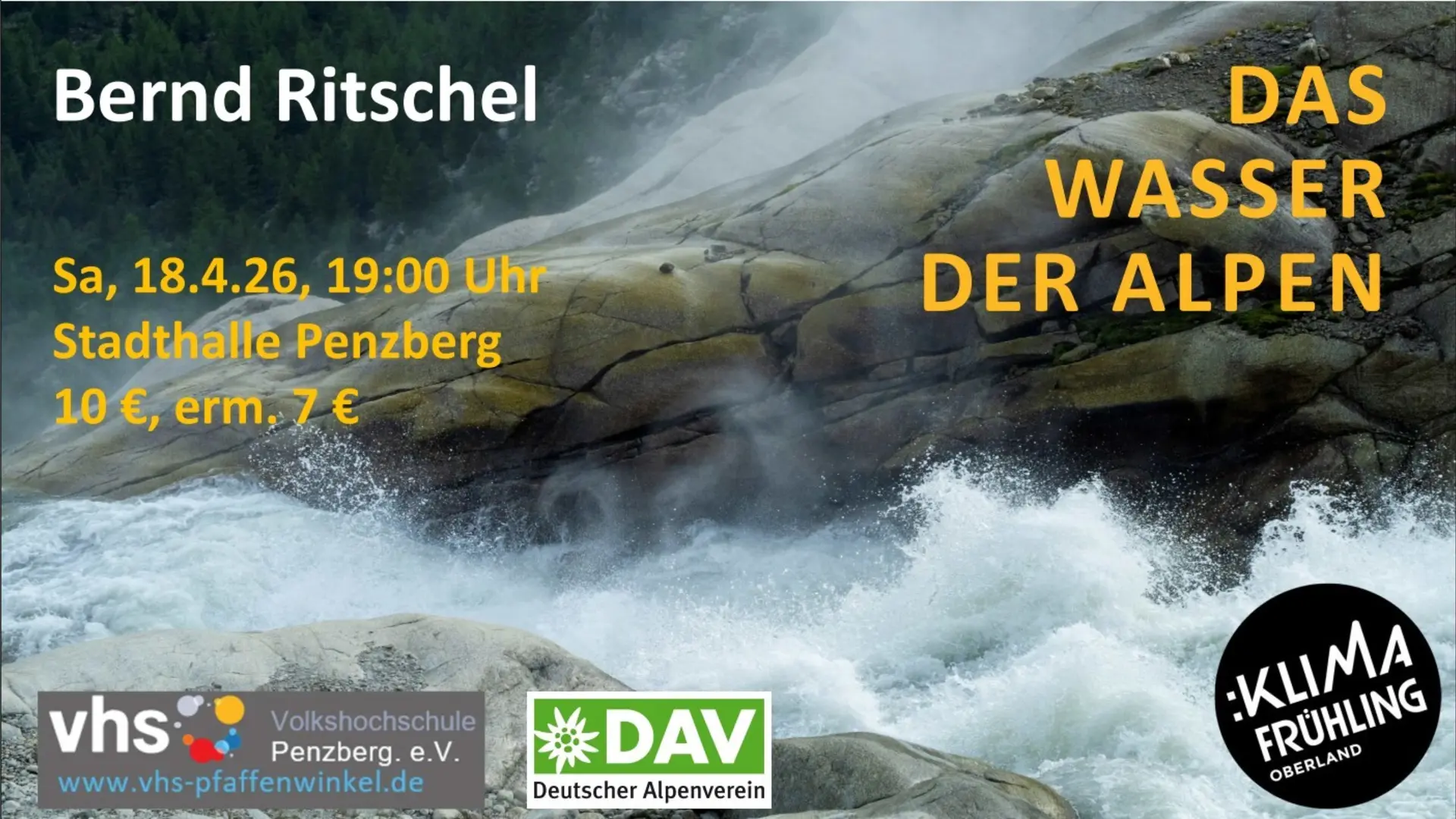 Das Wasser der Alpen | © vhs pfaffenwinkel